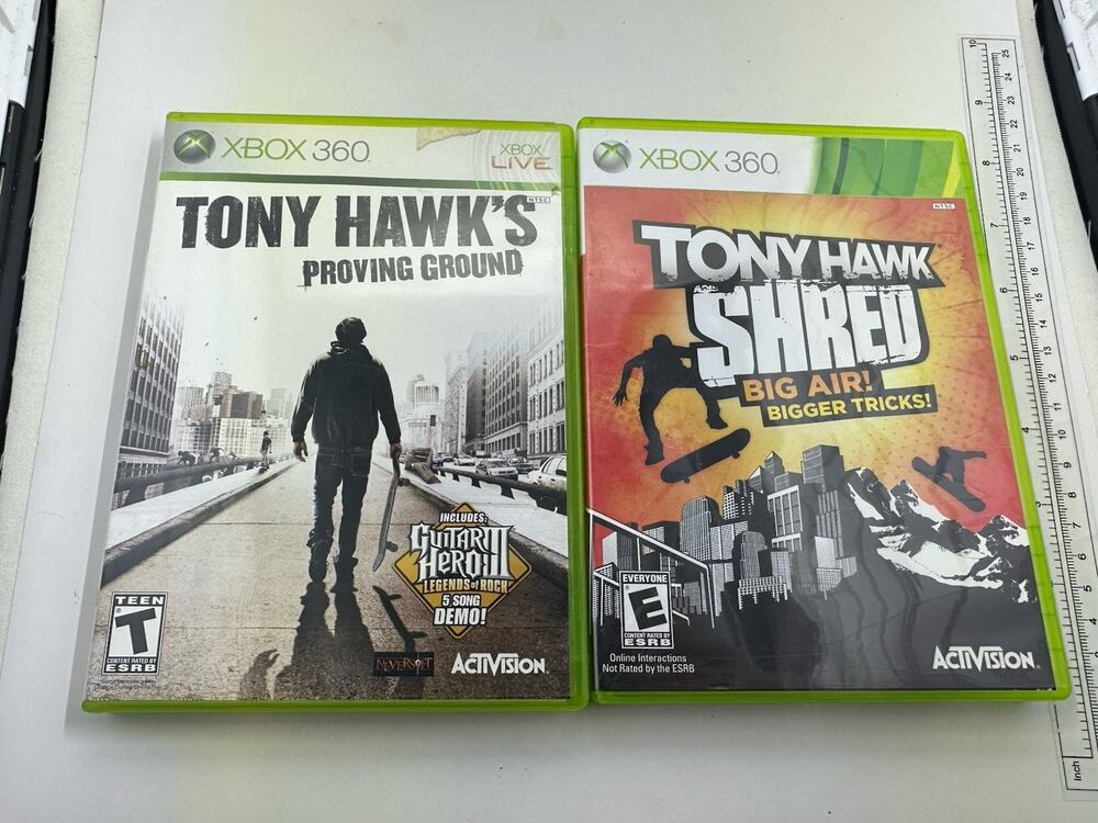 Xbox 360 Skateboarding Games Lot Tony Hawk Skate Proving Grounds Shred Big Air
